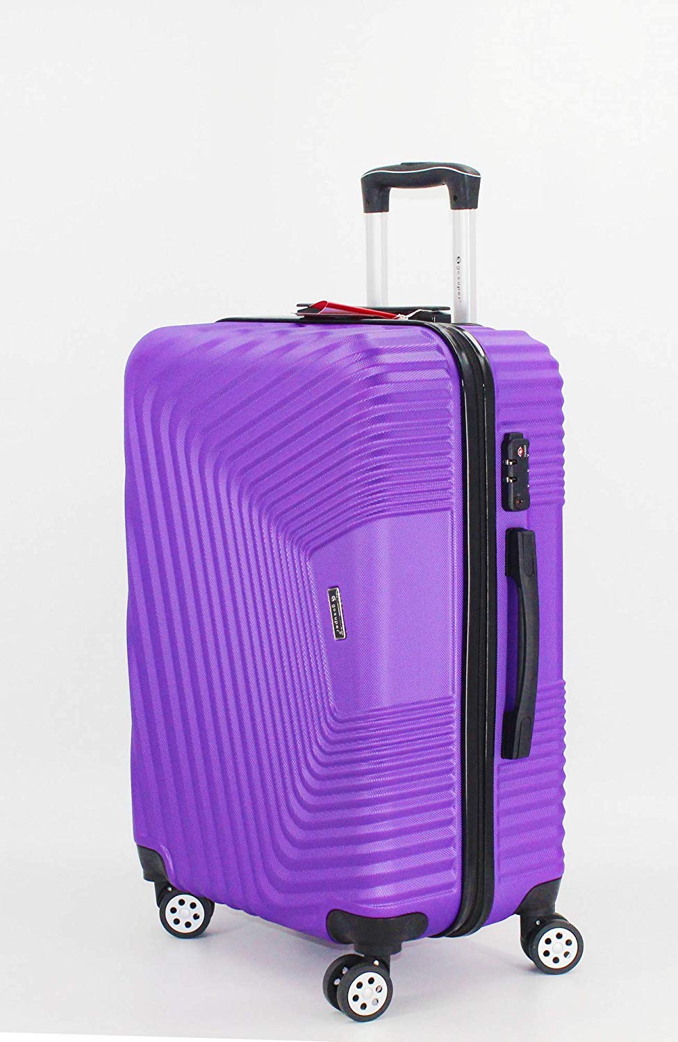 luggage travel trolley with 4 wheels 3 pieces set,purple 9003